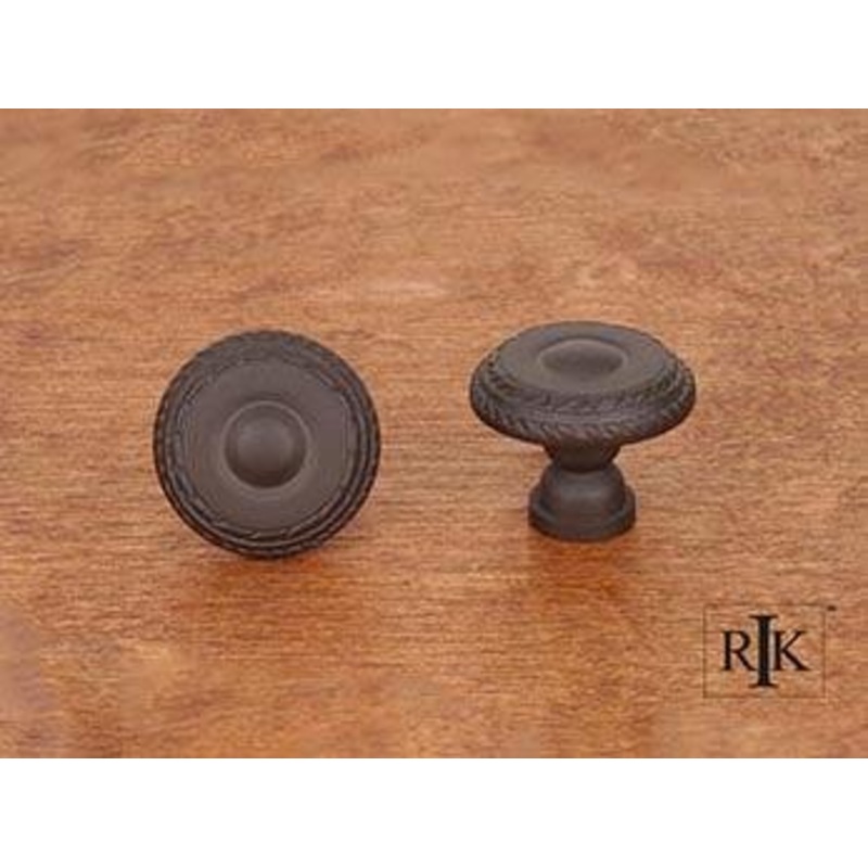 Small Double Roped Edge Knob 1 1/4 (32mm) – Oil Rubbed Bronze