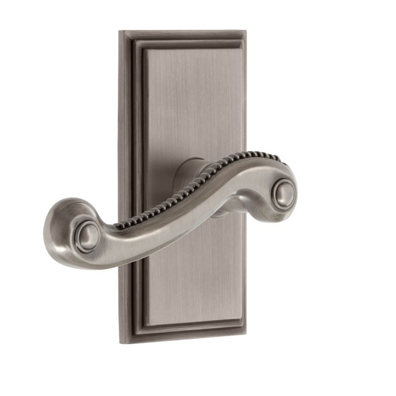 Carr Short Plate with Newport Lever in Antique Pewter