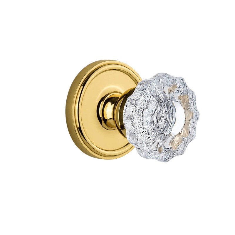 Georgetown Rosette with Versailles Crystal Knob in Lifetime Bras
