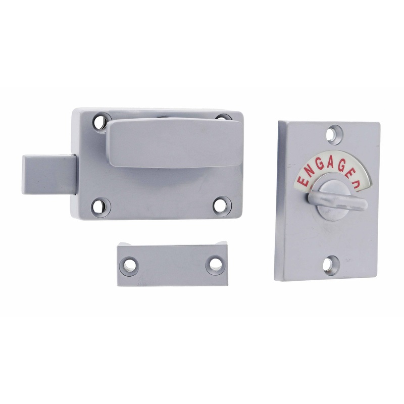 Lenlok M200asf Visible Fixing Mounted Indicator Bolt, 63MM X 40MM, , Emergency Release, Satin Chrome