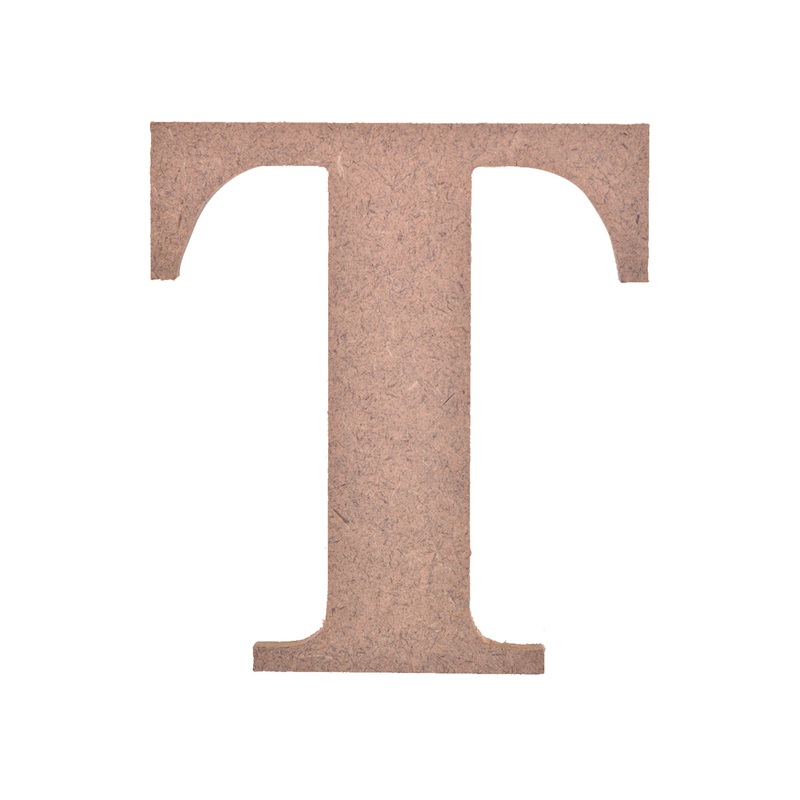 Mdf Alphabet Upper Case T 3.5 X 4Inch 5.5Mm Thick 1Pc Lb