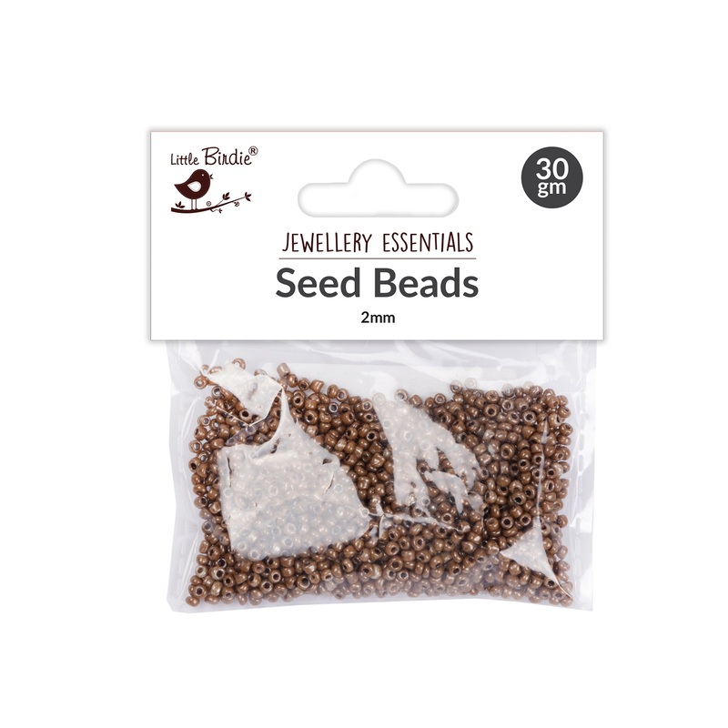 Seed Beads Brown 2mm 30g