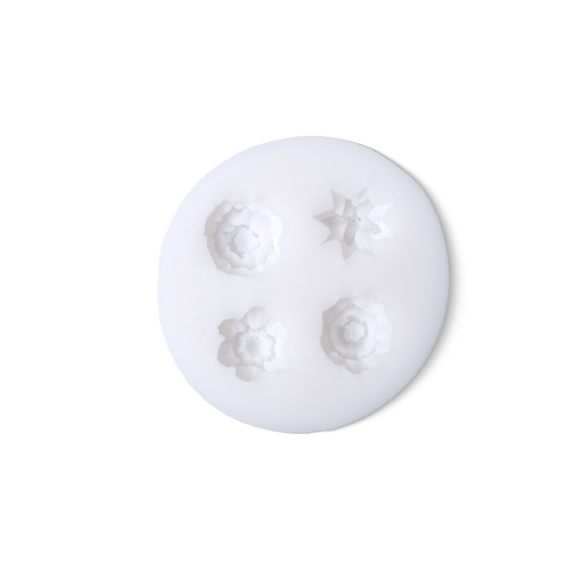 Silicone Mould Floral Mix 7.6 Dia D-1.3cm 1pc