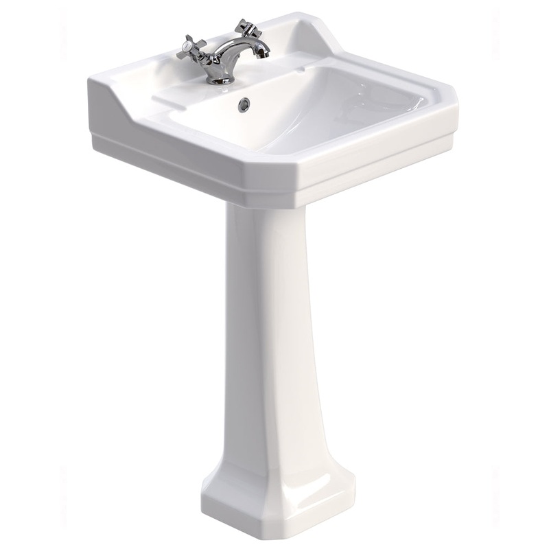 WESTBURY 1 Tap Hole Wash Basin & Full Pedestal