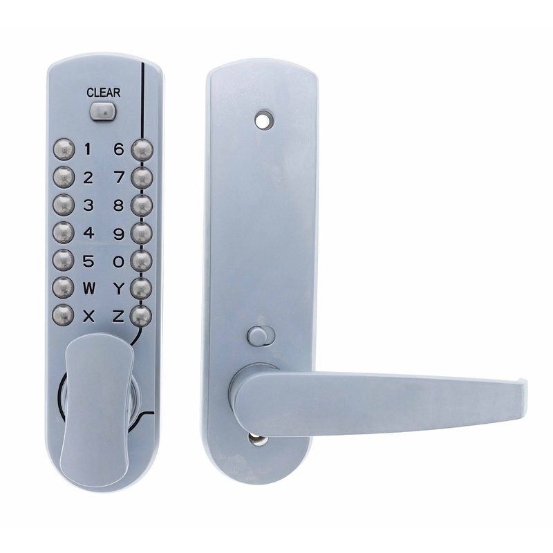 Carbine CDL7000 Heavy duty Knob with holdback lever digital, 60mm backset, Boxed, Satin Chrome