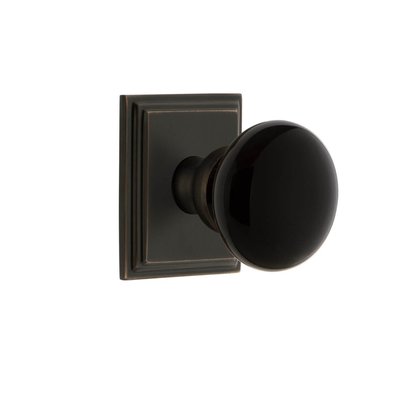 Carr Square Rosette with Coventry Knob in Timeless Bronze