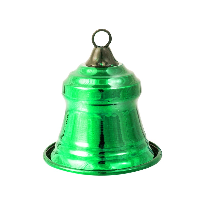 Christmas Hanging Bell Green 8Cm 1Pc