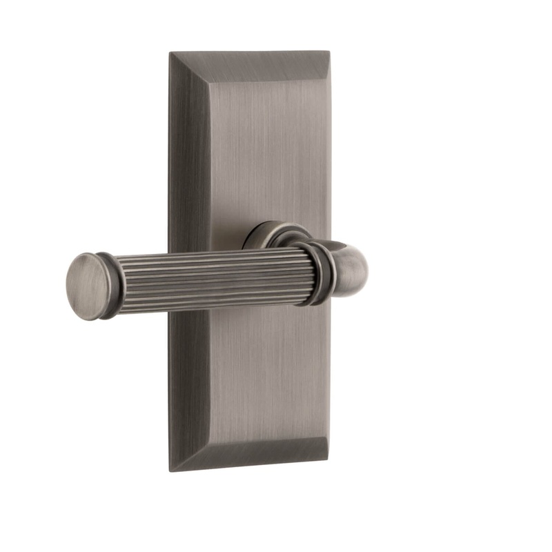 Fifth Avenue Short Plate with Soleil Lever in Antique Pewter