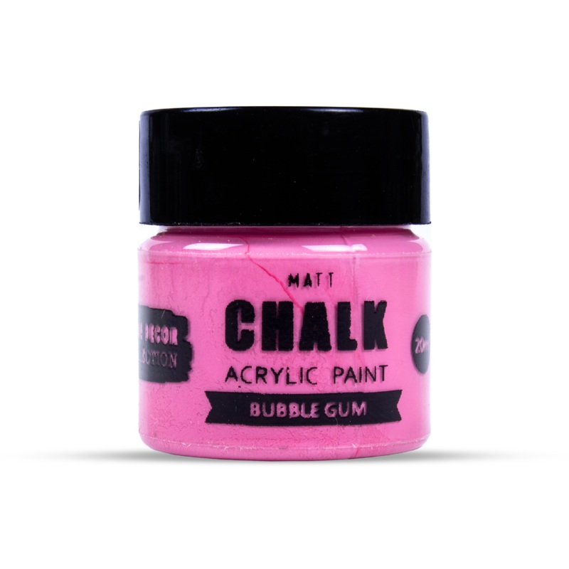 Home Decor Chalk Paint Bubble Gum 20ml Bottle