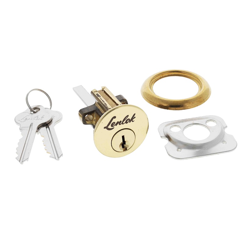 Lenlok 201 Cylinder, 5 pin, C4 Keyed to Differ , Polished Brass Display pack