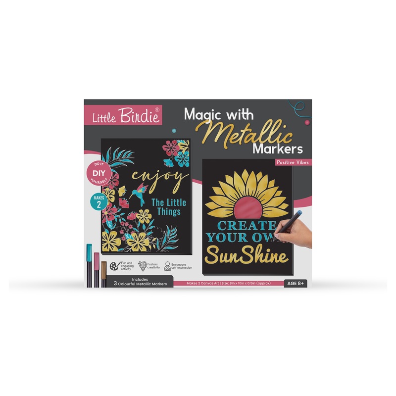 Magic with Metallic Markers Kit – Positive Vibes, 1 Box