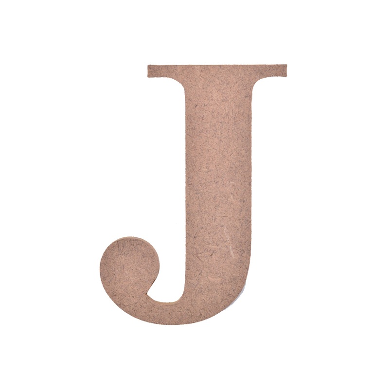 Mdf Alphabet Upper Case J 2 X 4Inch 5.5Mm Thick 1Pc Lb
