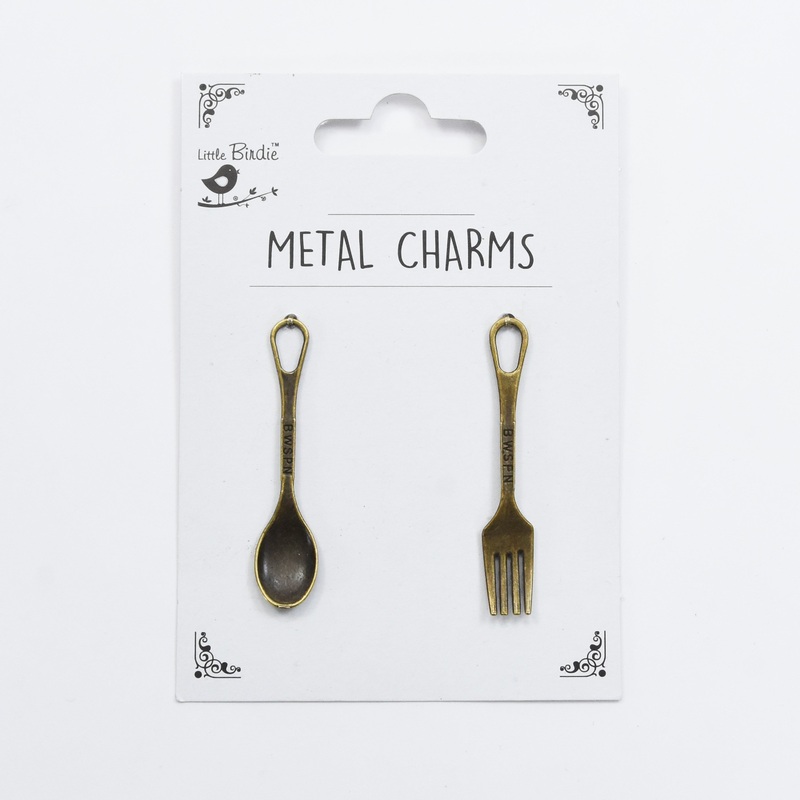 Metal Charms Cutlery 2Pcs Pbci Ib