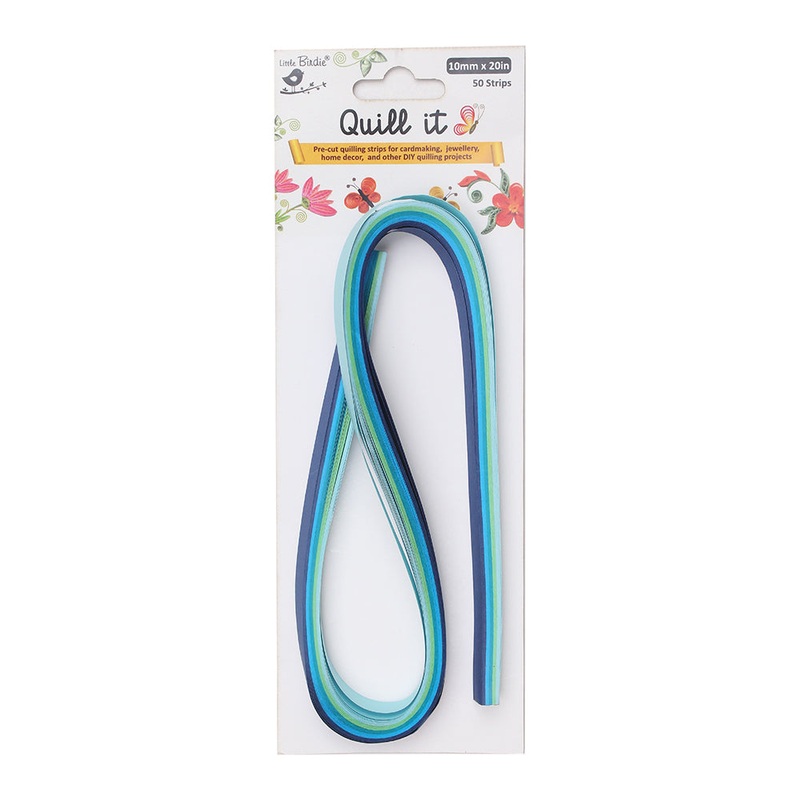 Qulling Strips 21Inch X 10Mm Mediterranean Sea 50Strips