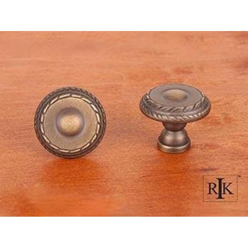 Small Double Roped Edge Knob 1 1/4 (32mm) – Antique English