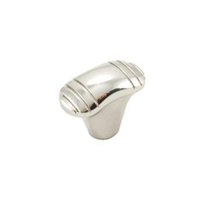 Small Ridges @ Edge Knob 1 1/4 (32mm) – Polished Nickel