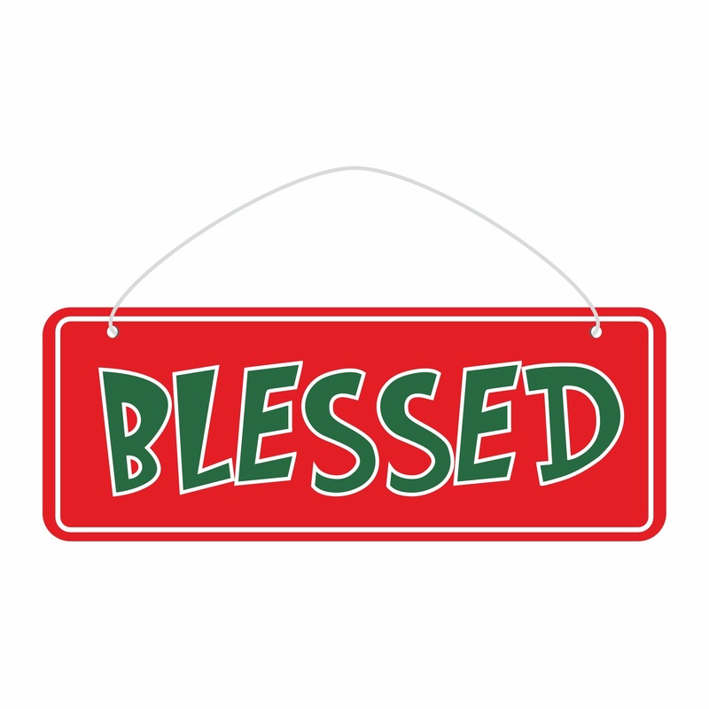 Christmas Hanging Decoration Blessed Approx L20.2 X W7.5cm 2mm Thick 1pc