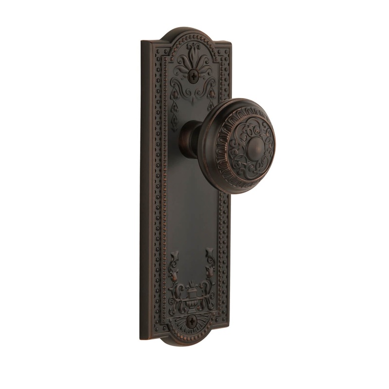 Parthenon Long Plate with Windsor Knob in Timeless Bronze