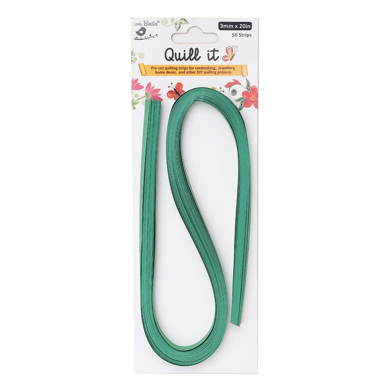 Premium Qulling Extra Long 21Inch X 3Mm Emerlad 50Strips