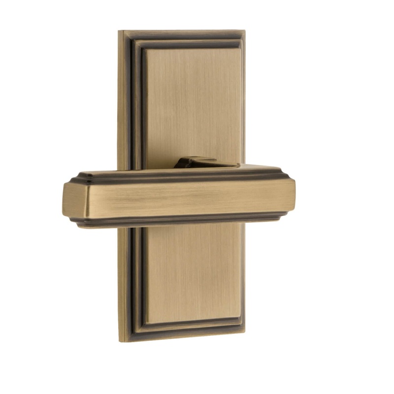 Carr Short Plate with Carr Lever in Vintage Brass