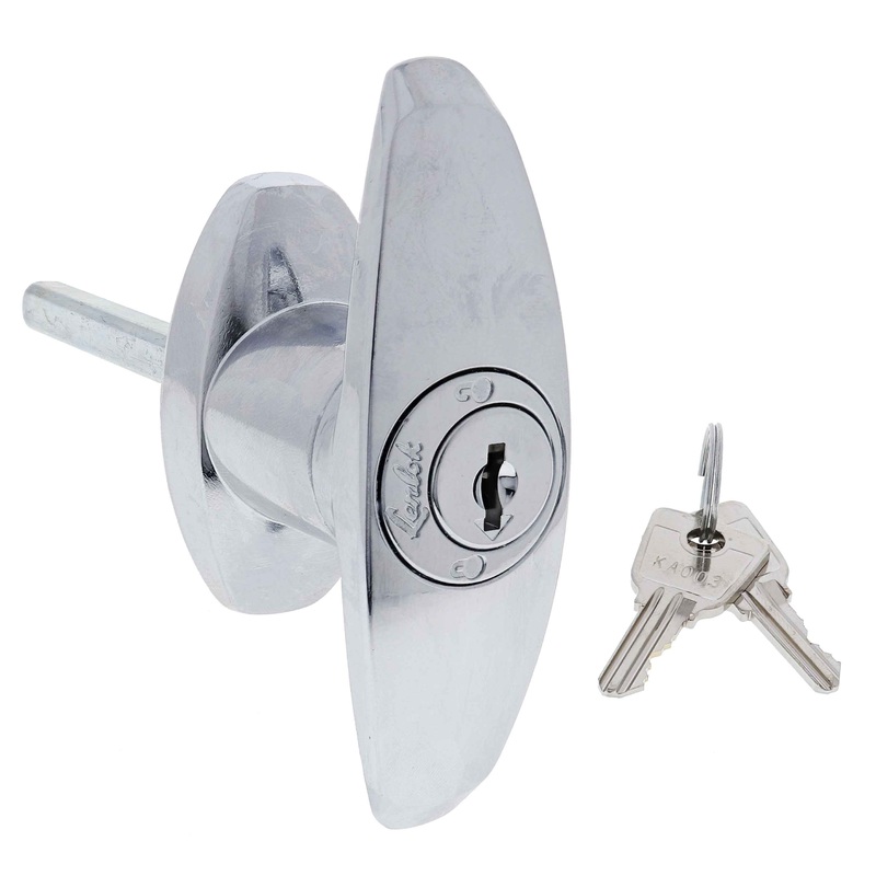 Lenlok T Handle, Rear Fixing,  75MM Shaft, LN Keyed Alike KA003 12432, , Chrome Plate