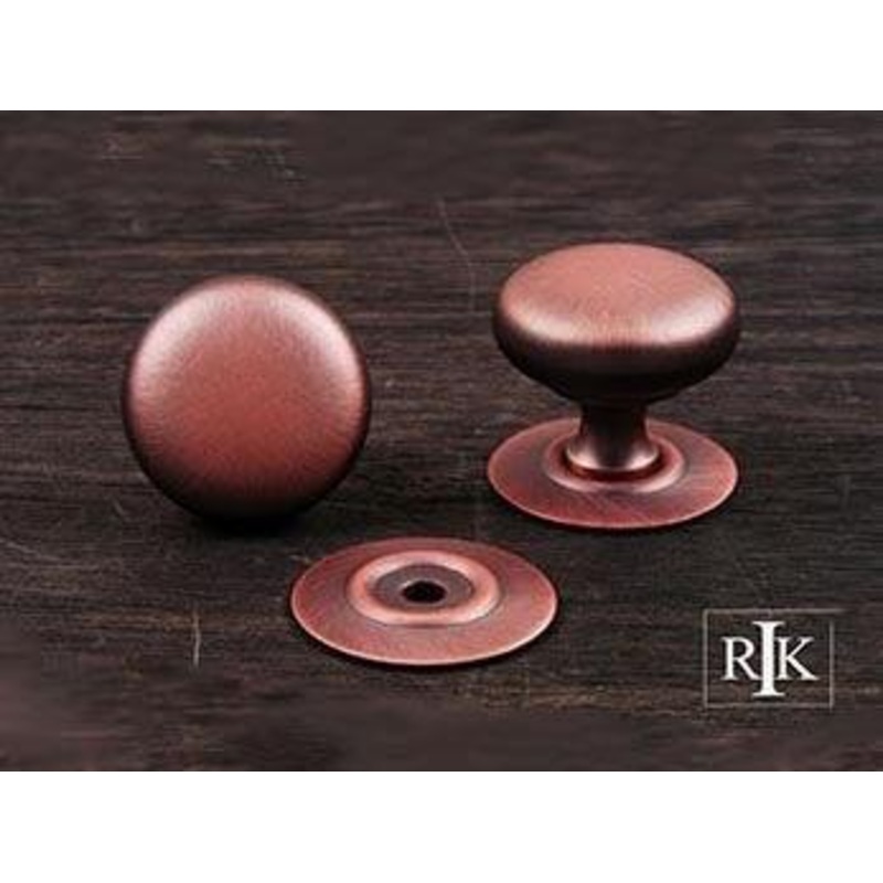 Plain Knob with Detachable Back Plate 1 1/4 (32mm) – Distressed Copper