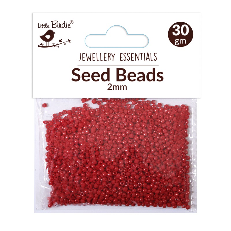Seed Beads Opaque Garnet 2Mm 30Gm