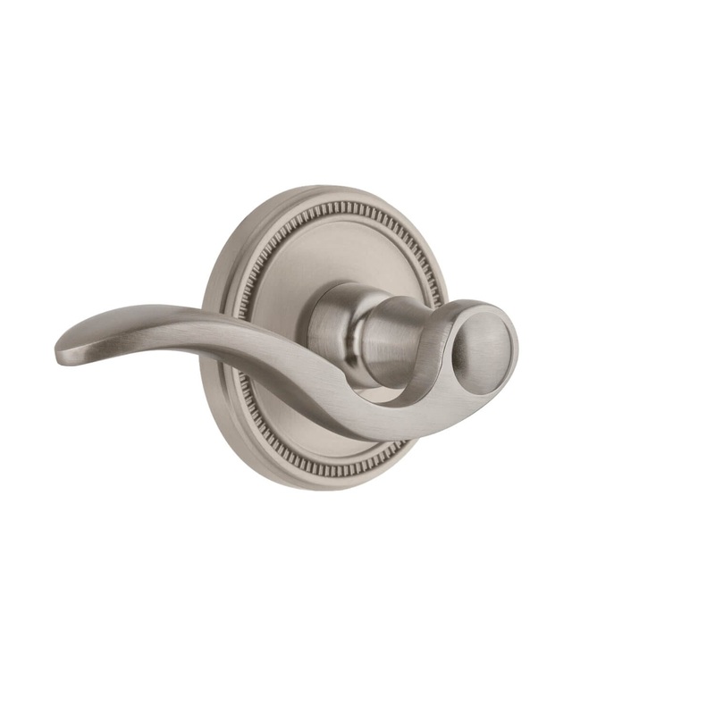 Soleil Rosette with Bellagio Lever in Satin Nickel