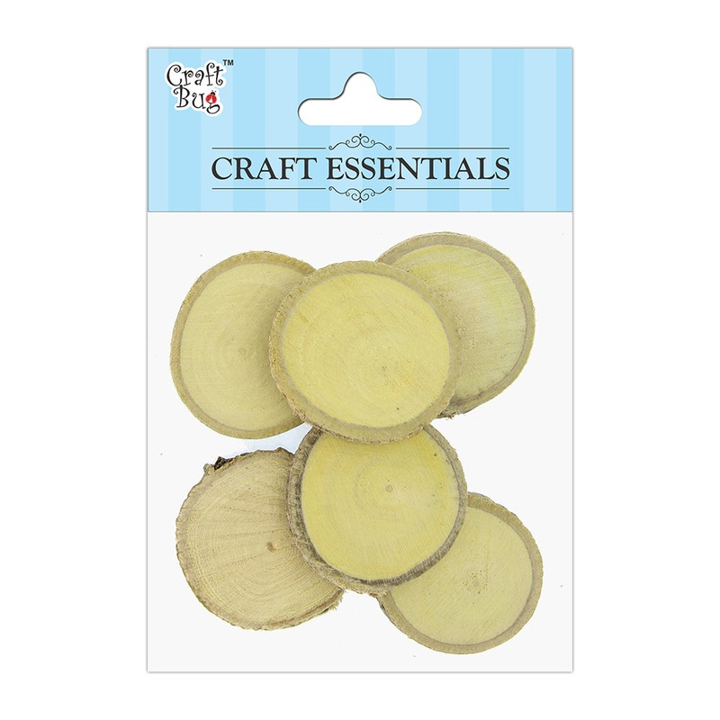 Wooden Discs 40Mmx6Mm Approx 6Pc Ib