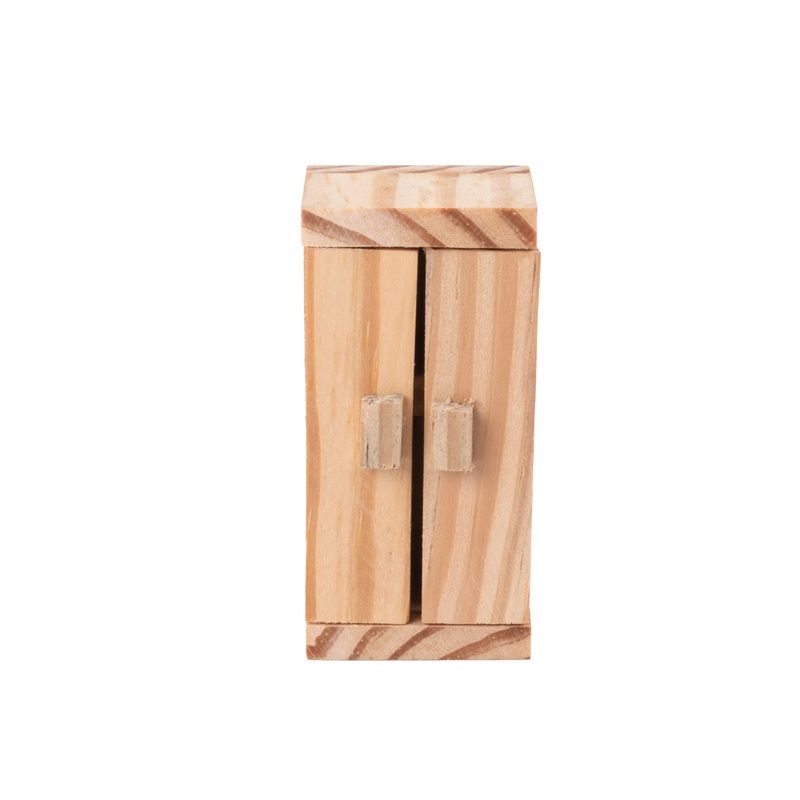 Wooden Miniature Cupboard Approx L1.45inch x W1.25inch x H3.03inch 1pc