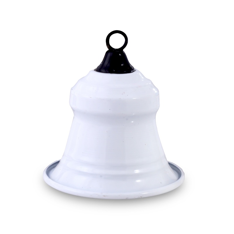 Christmas Hanging Bell White 8Cm 1Pc