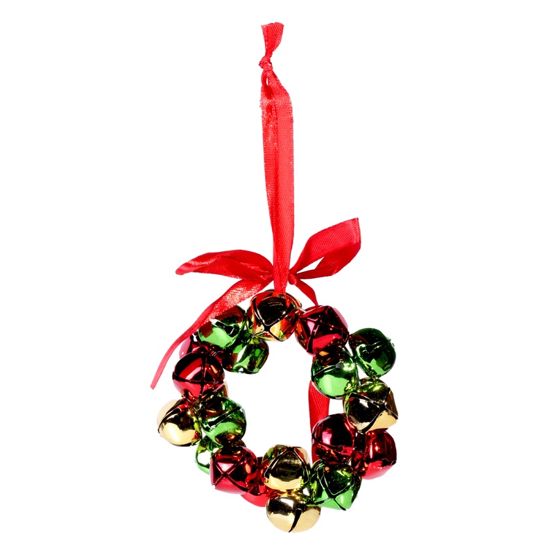 Christmas Nutbells Wreath Decorations Assorted color 10cm Dia