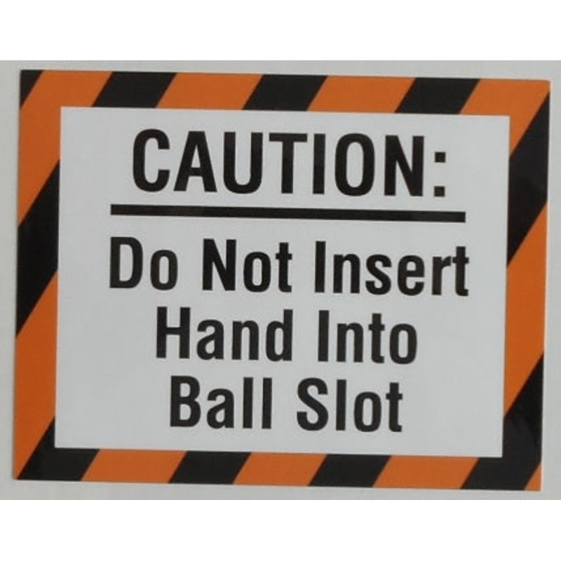 DECAL (CAUTION BALL SLOT) [AA7195]