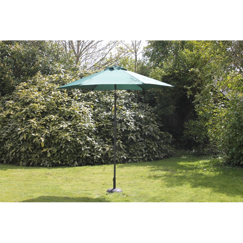 Garden Collection 2.7 M Steel Parasol With Crank Green