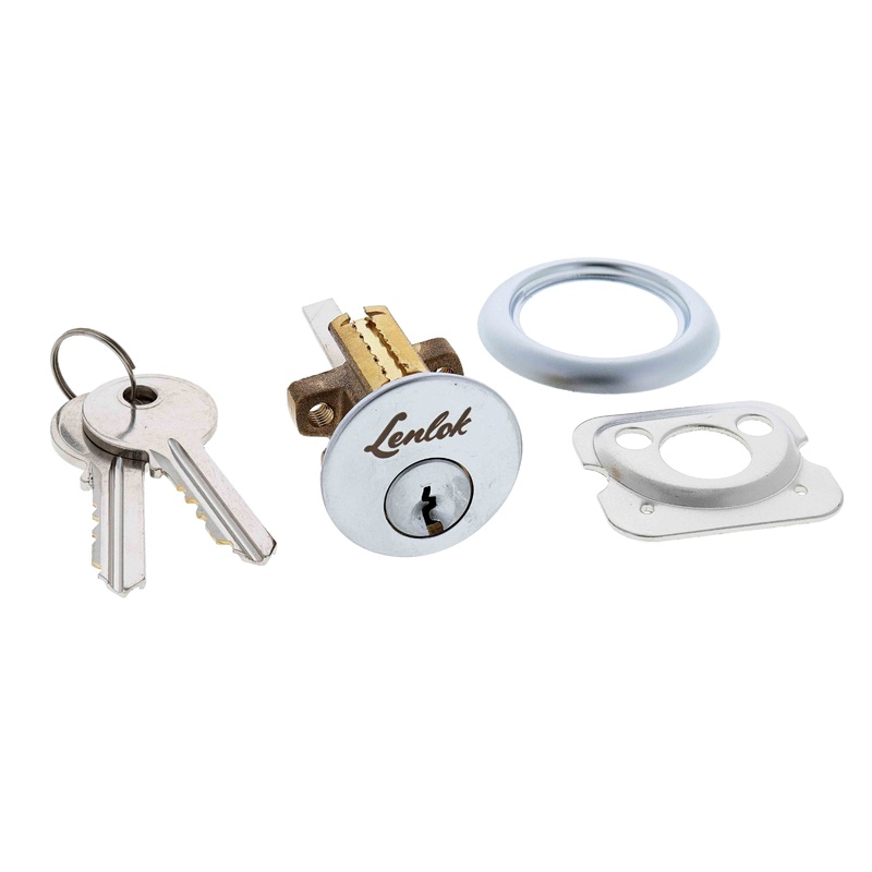 Lenlok 201 Cylinder, 5 pin, Yale Y1 profile, Keyed to Differ , Satin Chrome Boxed