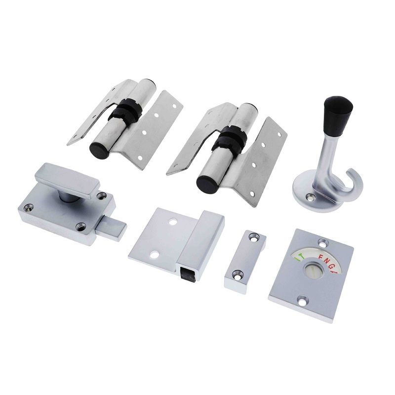 Lenlok HCSFWIGHSSLH Screw Fixed Gravity Hinge Set, Hold Closed, Left hand, Satin Stainless Steel