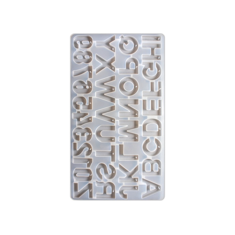 Silicone Mould Alphabet And Numbers L14 X W7.5inch Approx 1pc