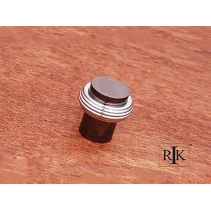 Solid Swirl Rod Knob 1 1/4 (32mm) – Black Nickel & Chrome