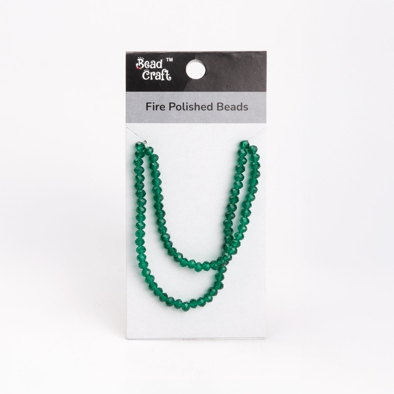 Fire Polished Beads Teal Crystal 6mm 1 String