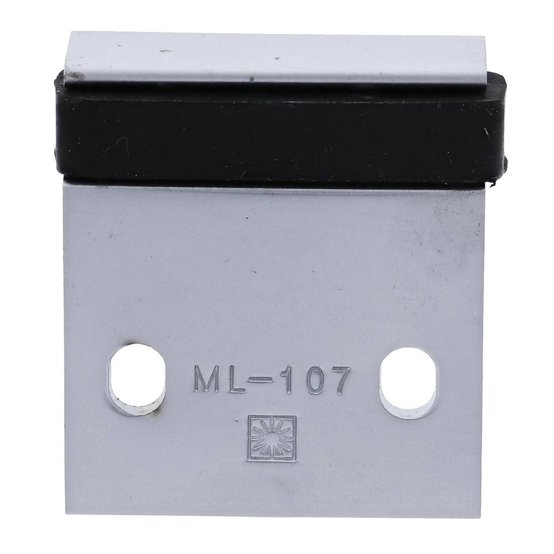 Lenlok M107NF, Bolt Through, Bumper No Fixings, 48MM X 54MM X 17.5MM, suits 18-50mm Door, Satin Chrome