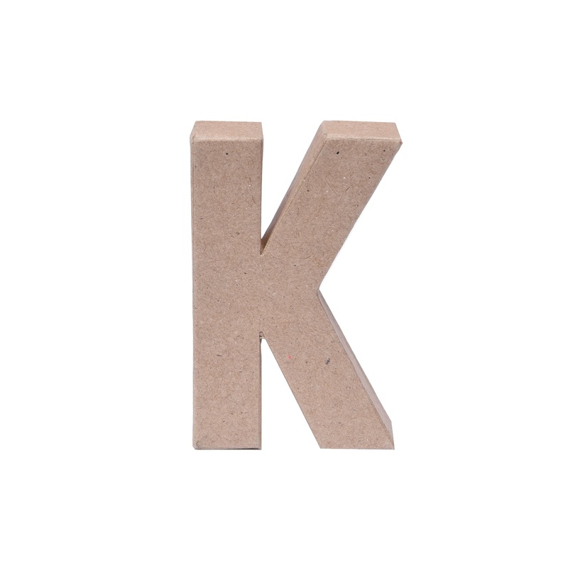 Paper Mache Alphabet K Approx 2.5 X 4 X 0.78Inch 1Pc Lb