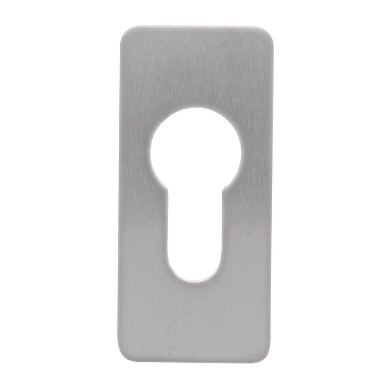 Souber EE2, Rectangular Adhesive Escutcheon Suits Euro Cylinder, 65.5mm x 30mm, Stainless Steel