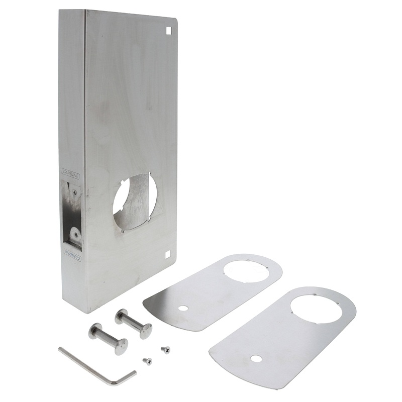 Carbine DS-DL1-40 Digital lock Door Saver Plate, Suits 40MM Door, 60-70mm backset, 280MM X 130MM  X 0.7MM, Stainless Steel