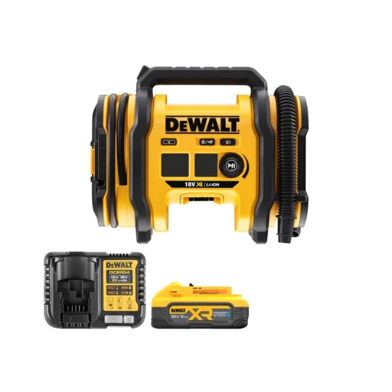 DeWalt DCC018N 18V XR Cordless Triple Source Inflator With 1 x 5.0Ah Battery & Charger