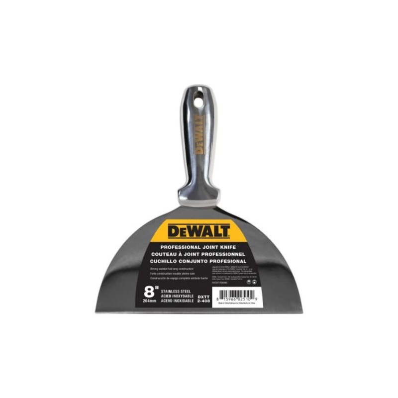 DeWalt DDW2408 200mm / 8 Stainless One Piece Drywall Professional Joint Knife