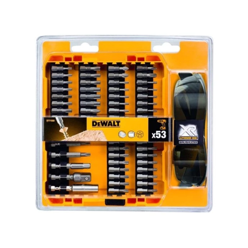 DeWalt DT71550-QZ 53 Piece Screwdriver Bit Set & Glasses