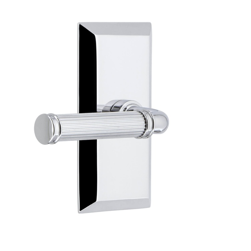 Fifth Avenue Short Plate with Soleil Lever in Bright Chrome