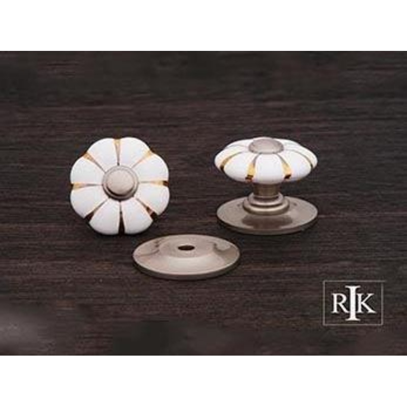 Porcelain Pewter Tip & Brass Lines  1 1/4 (32mm) – Pewter