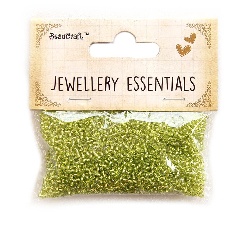 Seed Beads Transparent Green 0.5Mm 30Gm