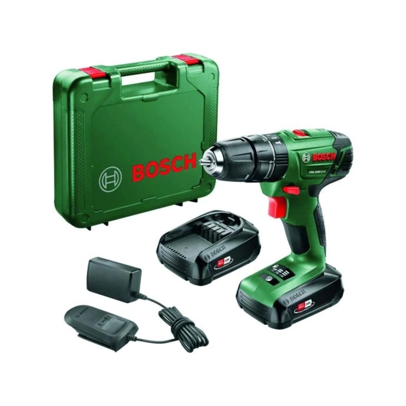 Bosch 06039A3371 PSB 1800 LI-2 18v Cordless Combi Drill With 2 x 1.5Ah Batteries, Charger & Case
